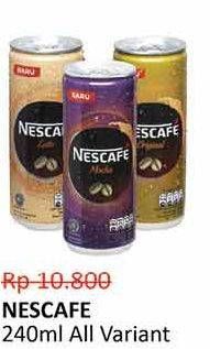 Promo Harga Nescafe Ready to Drink Latte, Mocha, Original 240 ml - Alfamidi