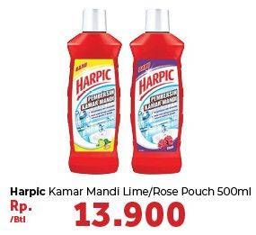 Promo Harga HARPIC Pembersih Kamar Mandi Lime, Rose 500 ml - Carrefour