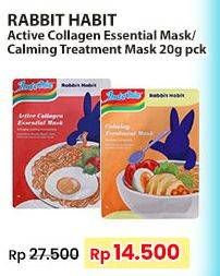 Promo Harga Rabbit Habit Mask Active Collagen Essential, Calming Treatment 20 gr - Indomaret