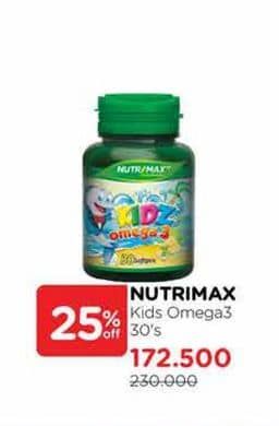Promo Harga Nutrimax Kidz Omega 3 30 pcs - Watsons