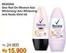 Promo Harga REXONA Deo Roll On Advanced Whitening, Advanced Whitening + Anti Noda 50 ml - Indomaret