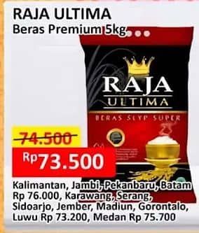 Promo Harga Raja Ultima Beras Slyp Super 5000 gr - Alfamart