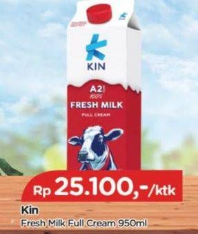 Promo Harga KIN Fresh Milk Full Cream 1000 ml - TIP TOP