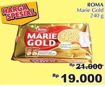 Promo Harga ROMA Marie Gold 240 gr - Giant