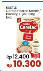 Promo Harga Nestle Cerelac Bubur Bayi Kacang Hijau, Beras Merah 120 gr - Indomaret