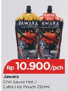 Promo Harga JAWARA Sambal Extra Hot, Hot 250 ml - TIP TOP