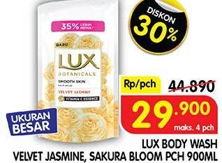 Promo Harga LUX Botanicals Body Wash Velvet Jasmine, Sakura Bloom 900 ml - Superindo