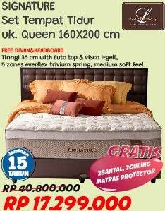 Promo Harga LADY AMERICANA Signature Bed Set Queen 160x200cm  - Courts