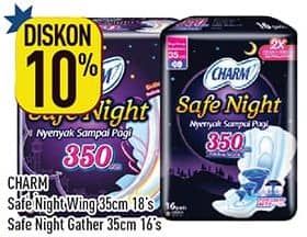 Promo Harga Charm Safe Night Wing 35cm, Gathers 35cm 16 pcs - Hypermart