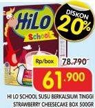 Promo Harga HILO School Susu Bubuk Strawberry Cheesecake 500 gr - Superindo