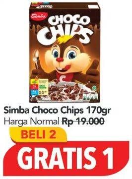 Promo Harga SIMBA Cereal Choco Chips 170 gr - Carrefour