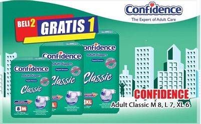 Promo Harga Confidence Adult Diapers Classic M8, L7, XL6  - Hari Hari