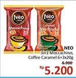 Promo Harga Neo Coffee 3 in 1 Instant Coffee Moccachino per 6 sachet 20 gr - Alfamidi