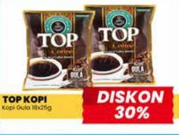 Promo Harga Top Coffee Kopi Gula per 18 sachet 25 gr - Yogya