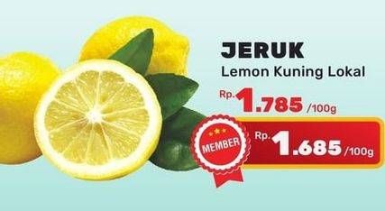 Promo Harga Jeruk Lemon Lokal per 100 gr - Yogya