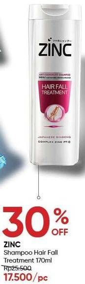 Promo Harga ZINC Shampoo Hair Fall Treatment 170 ml - Guardian