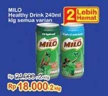 Promo Harga MILO Susu UHT All Variants per 2 kaleng 240 ml - Indomaret