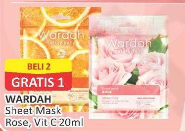 Promo Harga WARDAH Sheet Mask Rose, Vitamin C 20 ml - Alfamart