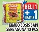 Promo Harga KIMBO Sosis Sapi Serbaguna 12 pcs - Hypermart