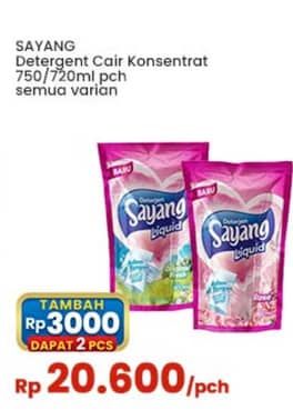 Promo Harga Sayang Liquid Detergent All Variants 800 ml - Indomaret