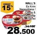 Promo Harga WALLS Ice Cream Neopolitana, Chocolate Vanilla With Chocolate Chip 700 ml - Giant