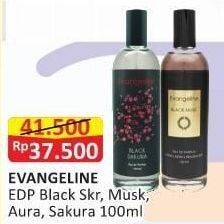 Promo Harga EVANGELINE Eau De Parfume Black Sakura, Musk Lilian, Aura, Sakura 100 ml - Alfamart