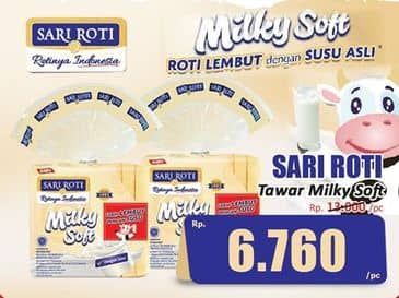 Promo Harga Sari Roti Roti Tawar Milky Soft 360 gr - Hari Hari