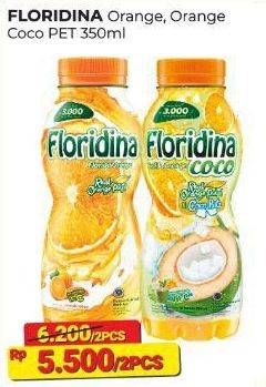 Promo Harga Floridina Juice Pulp Orange Orange, Coco 350 ml - Alfamart