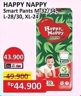 Promo Harga Happy Nappy Smart Pantz Diaper XL24, M34, M32, L30, L28 24 pcs - Alfamart