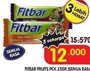 Promo Harga FITBAR Makanan Ringan Sehat Fruits 24 gr - Superindo