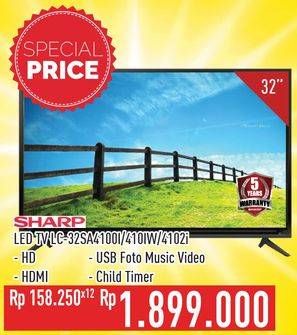 Promo Harga Sharp LC-32SA4100i/410iW/4102i/ | LED TV  - Hypermart
