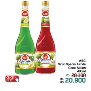 Promo Harga ABC Syrup Special Grade Coco Pandan, Melon 485 ml - LotteMart