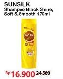 Promo Harga SUNSILK Shampoo Black Shine, Soft Smooth 170 ml - Alfamart