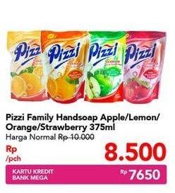 Promo Harga PIZZI Hand Soap Apple, Lemon, Orange, Strawberry 375 ml - Carrefour