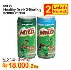 Promo Harga MILO Susu UHT Calcium, Original 240 ml - Indomaret