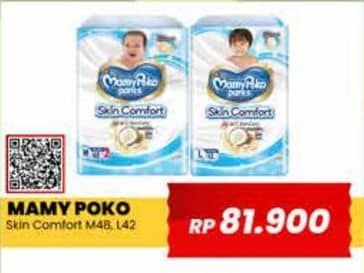 Promo Harga Mamy Poko Pants Skin Comfort M48+2, L42 42 pcs - Yogya