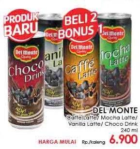 Promo Harga Del Monte Latte Caffe Latte, Mocha Latte, Vanilla Latte, Choco Drink 240 ml - LotteMart