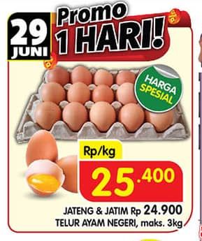 Promo Harga Telur Ayam Negeri  - Superindo