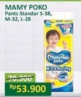 Promo Harga Mamy Poko Pants Xtra Kering S38, M32, L28 28 pcs - Alfamart