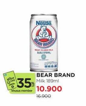 Promo Harga Bear Brand Susu Steril 189 ml - Watsons