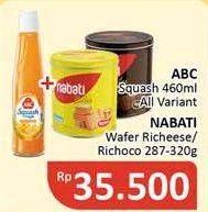 ABC Squash 460 mL All Variant + NAABATI Wafer Richeese/ Richoco 287 g