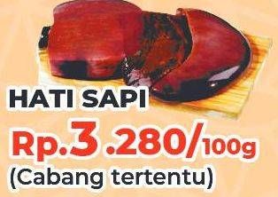 Promo Harga Beef Liver (Hati Sapi) per 100 gr - Yogya