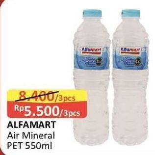 Promo Harga Alfamart Air Mineral 550 ml - Alfamart