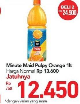 Promo Harga MINUTE MAID Juice Pulpy Orange 1000 ml - Carrefour