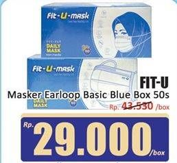 Promo Harga Fit-u-mask Masker Earloop 50 pcs - Hari Hari