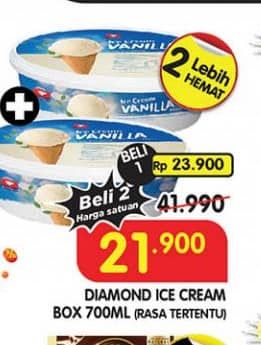 Promo Harga Diamond Ice Cream 700 ml - Superindo