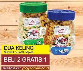Promo Harga DUA KELINCI Kacang Lofet, Mix Nut 125 gr - Yogya