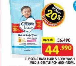 Promo Harga Cussons Baby Hair & Body Wash Mild Gentle 600 ml - Superindo