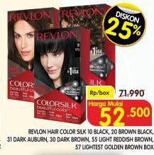 Promo Harga Revlon Hair Color 10 Black, 20 Brown Black, 31 Dark Auburn, 30 Dark Brown, 55 Light Reddish Brown, 57 Lightest Golden Brown  - Superindo