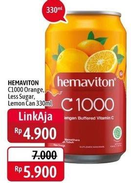 Promo Harga HEMAVITON C1000 Lemon, Less Sugar 330 ml - Alfamidi